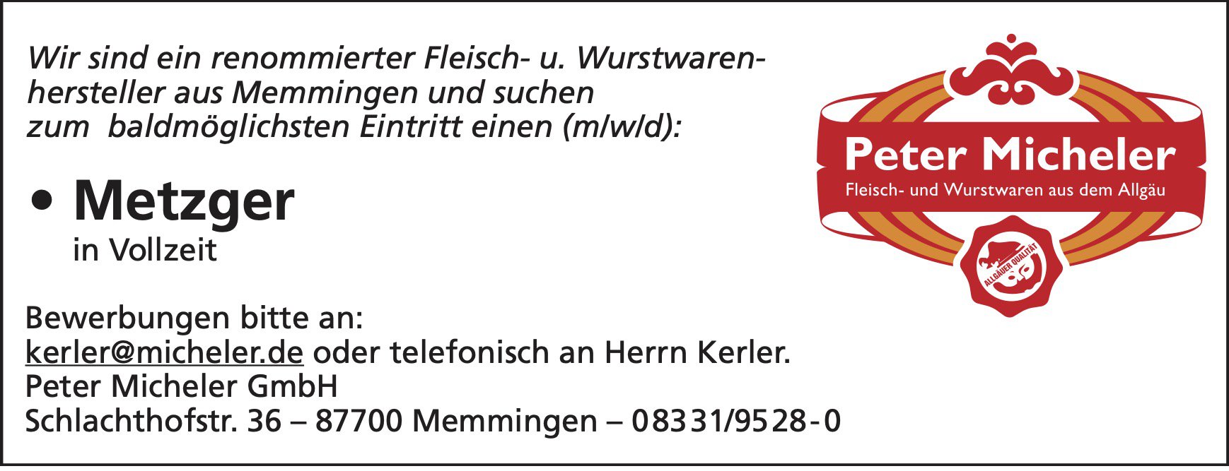 Stellenangebot - Mitarbeiter für Versand